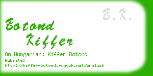 botond kiffer business card